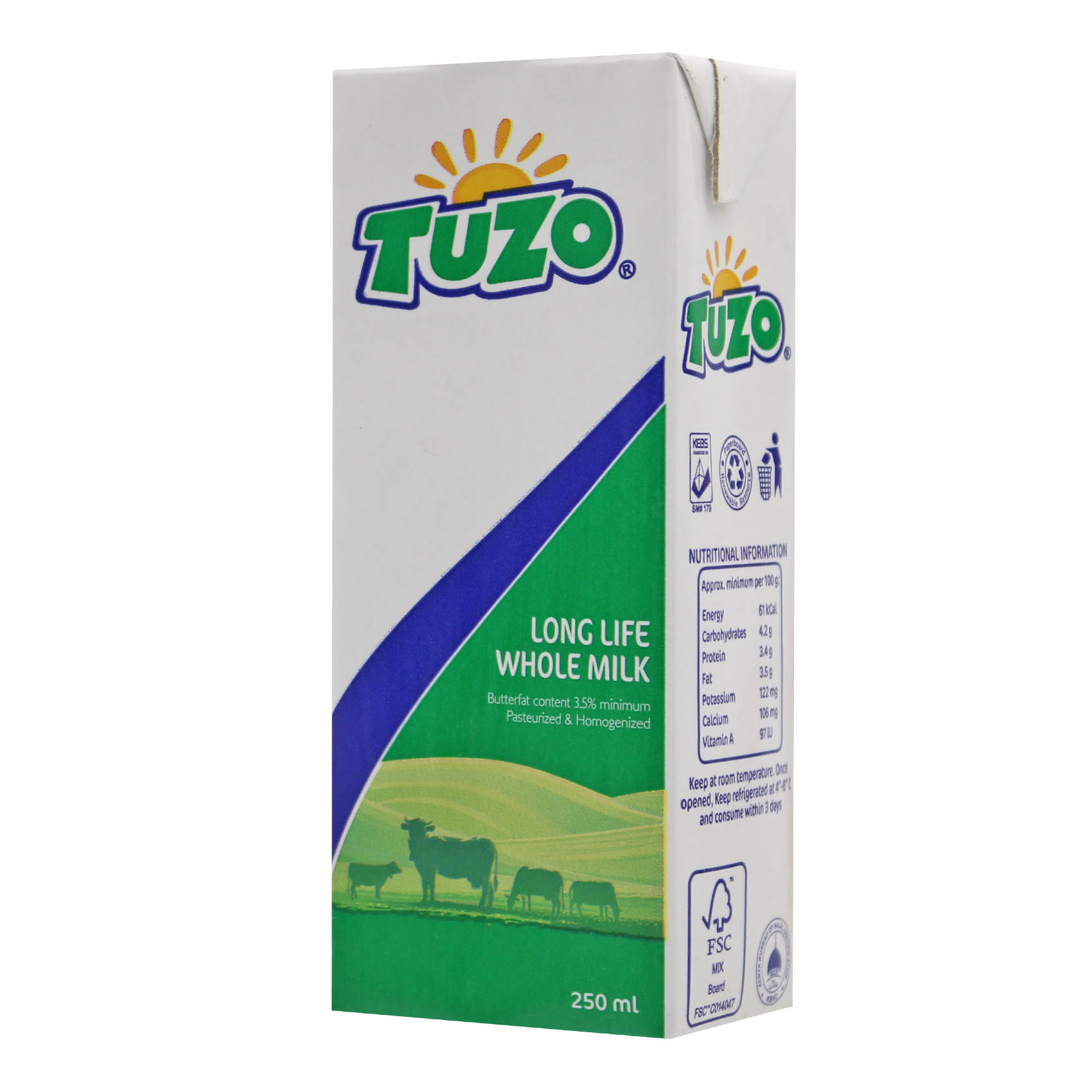 Tuzo Uht Who/Milk Strawberry Flavor 250Ml- Long Life