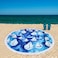 Anemoss Round Beach Towel, Circle Beach Blanket, Cotton, Microfiber, Soft, Water Absorbent, Quick Dry, Medium Thick, Large, Beach Towel, Sailboat Style