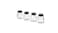 Spice jar, glass/black15 cl,4pack