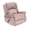 In House Velvet Rocking Recliner Chair - Light Pink - NZ120