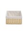 Homesmiths Large Storage Basket Natural with Liner 36 x 27 x 13 cm