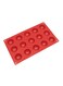 Generic 2-Piece Round Shaped Silicone Chocolate Mould Red 37 X 19 X 4Centimeter