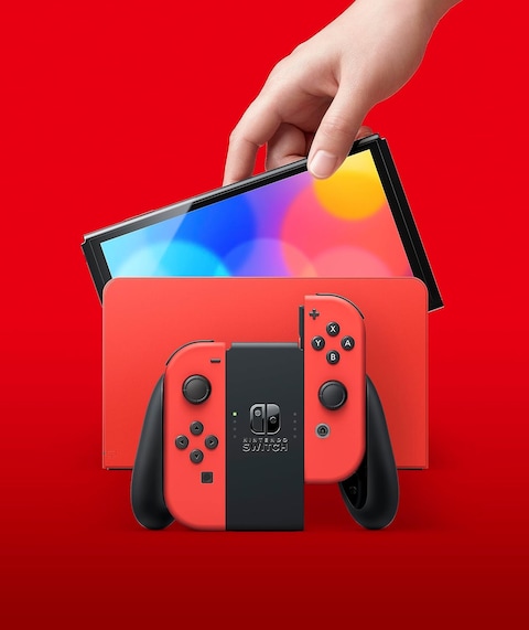 Nintendo Switch - OLED Model, Mario Red Edition Gaming Console - International Version