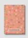 Lowha Spiral Notebook With 60 Sheets And Hard Paper Covers With Circular Design, For Jotting Notes And Reminders, For Work, University, School
