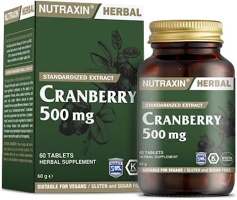 Nutraxin Herbal Cranberry 500mg 60 Tablet