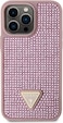 CG Mobile Guess Rhinestone Case With Triangle Logo For iPhone 15 Promax - Pink