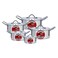 Delcasa 5 Set Aluminium Casserole Pot With Lid