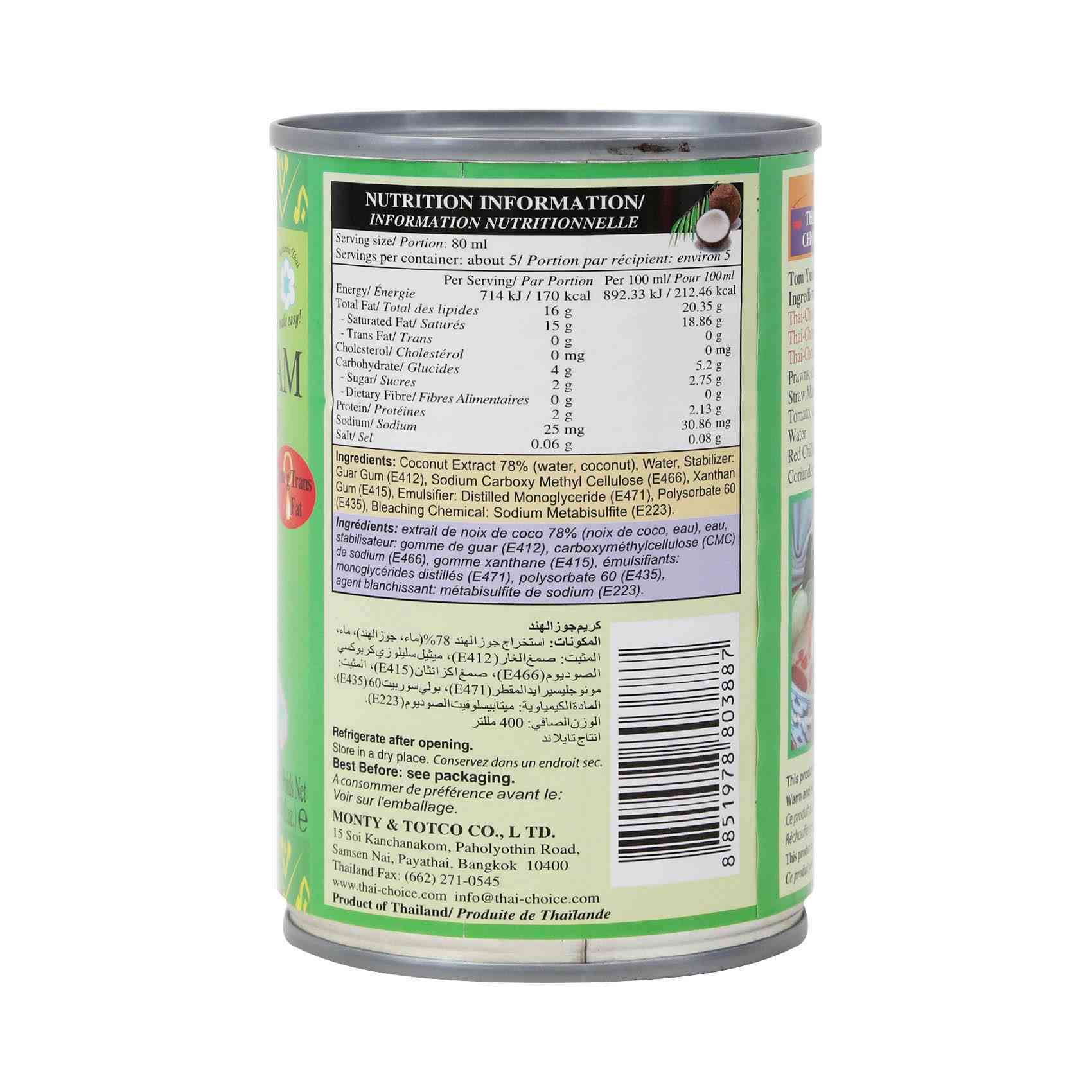 Thai-Choice Coconut Cream 400ml