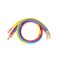 Generic-3pcs 1/4" SAE Universal R12 R22 R502 Manifold Gauge Sets Three-color Charging Hoses for HVAC Air Condition Refrigerant