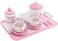 Wooden Tea Set 12pcs Pretend Play Food Accessories Pretend Toy, Teacup Playset, Toy Accessories