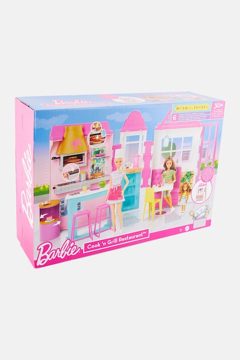 Barbie Cook And Grill Restaurant Playset With Barbie Doll, Pink