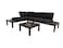 ALUMINIUM L SHAPE SOFA SET WITH BLACK CUSHION