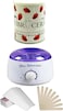 Pro- Wax Warmer for Body Hair Removal with 600ml Strawberry Wax, 100 Pcs Wax Strip and 100 Pcs Wood Spatula