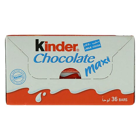 Kinder Maxi Chocolate Bar 21g x Pack of 36