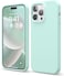elago Liquid Silicone for iPhone 14 Pro MAX case cover Full Body Protection, Shockproof, Slim, Anti-Scratch Soft Microfiber Lining - Aqua Sky