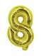 16inch Gold Number 8 Foil Balloon
