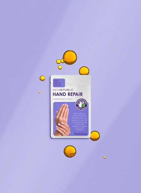 Skin Republic Hand Repair Mask Intensely Moisturising Brightens Dark Spots With Vitamin E 18G Pack Of 10