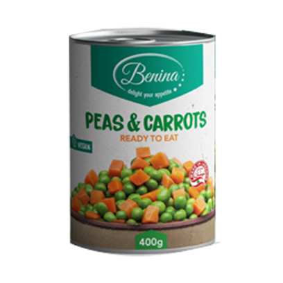 Benina Green Peas Carrot 400GR