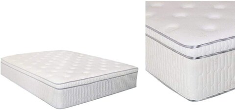 Galaxy Design Harmony Box Top Spring Mattress White - Queen Size ( L X W X H ) 200 X 150 X 36Cm - 7 Year Full Warranty