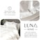 Luna Home Silky Satin, King Size 6-Piece Duvet Cover Set, Plain White Color