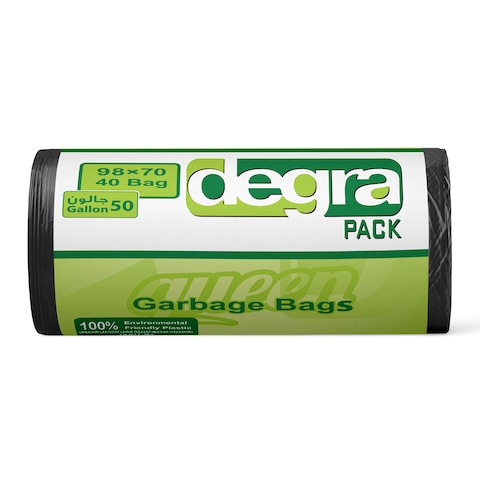 Degra Pack Garbage Bags Roll - 70 x 98 Cm - 40 Bags