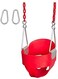 Rbwtoys Outdoor New Solid Color Toddler Swing Set With High Back Safety Seat With Chains Model RW-13126. Red