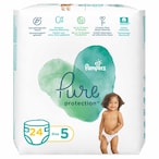 Buy Pampers Pure Protection Dermatologically Tested Diapers Size 5 (11kg) 24 Diapers in UAE