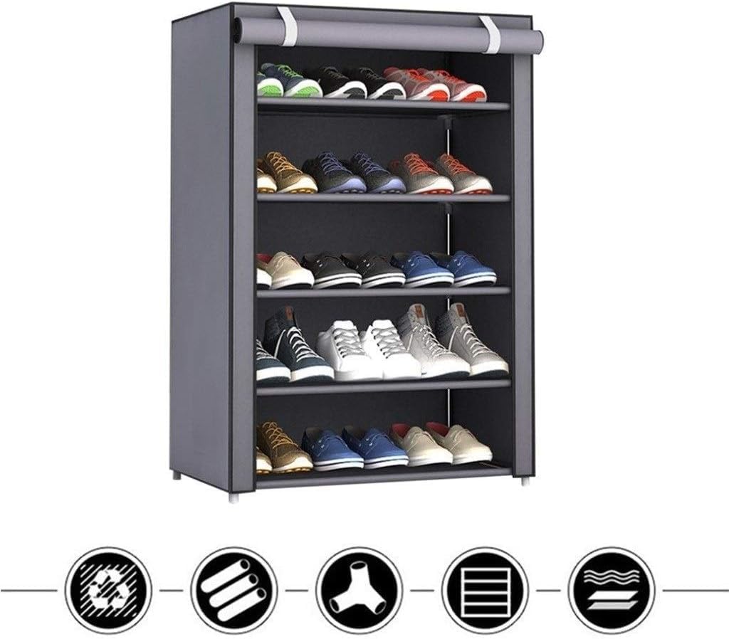 6-layer Non-woven Fabric shoe rack Easy assembly, large capacity, ideal for entrance use