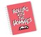 Loud Universe Hardcover Notebook Rolling Hommies Pink Spiral Notebook with Premium High Quality Paper A5 Size