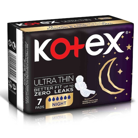 Kotex Ultra Thin Pads Overnight Protection Sanitary Pads with Wings 7 Sanitary Pads