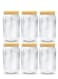 ALSAQER 6-Pieces (1000 ml) Plastic Spice Storage Pet Jar -Sunpet Round Clear Jars with lid-Plastic Transperent Pet Bottles