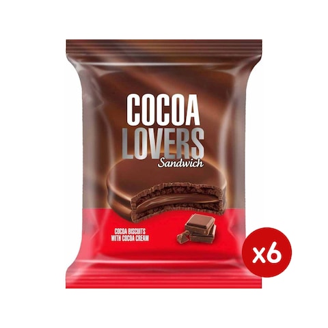 Cocoa Lovers Cocoa Biscuit With Cocoa Cream - 6 Pieces