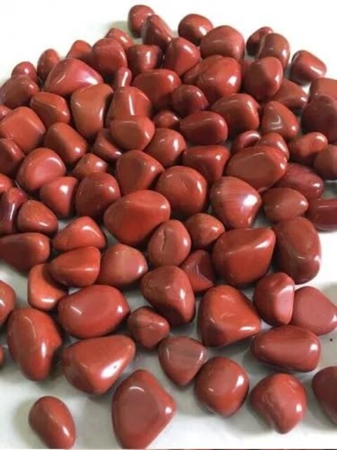 Vsell24 Polished Red Stone Pebbles, 5-8 cm, for Plants, Decor, Aquariums, Vases, Gardens, Landscaping, 03Kg