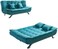 Vital Fabric Multifunction Folding Foam Sofa Bed Set Living Room (Turqoise)