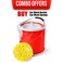عرض كومبو - شراء دلو ماء قابل للطي ومحمول وموفر للمساحة متعدد الوظائف 9-11 لتر وإسفنجة غسيل السيارات