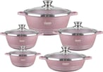 Buy Generic Cookware Set Of Granite Material, 10 PCs in UAE