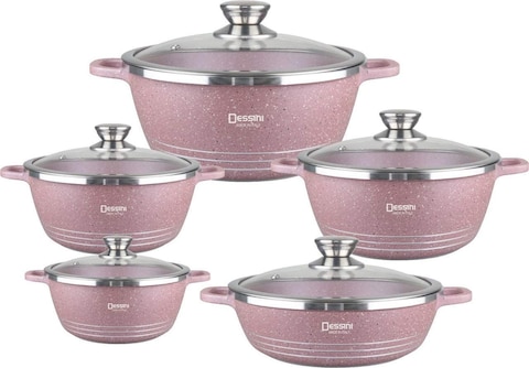 Generic Cookware Set Of Granite Material, 10 PCs