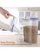 10-Piece Airtight Rice, Bean, Cereal Storage Container Bin With Measuring Cup Set Clear 2500ml