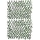 2 Pack Bamboo Wooden Fence Artificial Plants Green Ivy Leaf Expandable Wicker for Home Garden