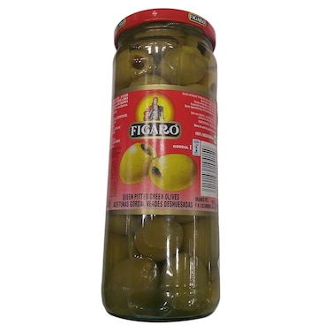 FIGARO QUEEN PITTED GRN OLIVE 450G