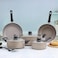 Delcasa Granite Coated Smart Cookware Set, 9Pcs, DC1577BGE   Non-Stick Dish for Gas, Induction &amp; Ceramic Hobs, Induction Bottom   Smart Aluminium Cookware Set