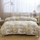 Luna Home Queen size 6 pieces, duvet cover set, golden leaf design.