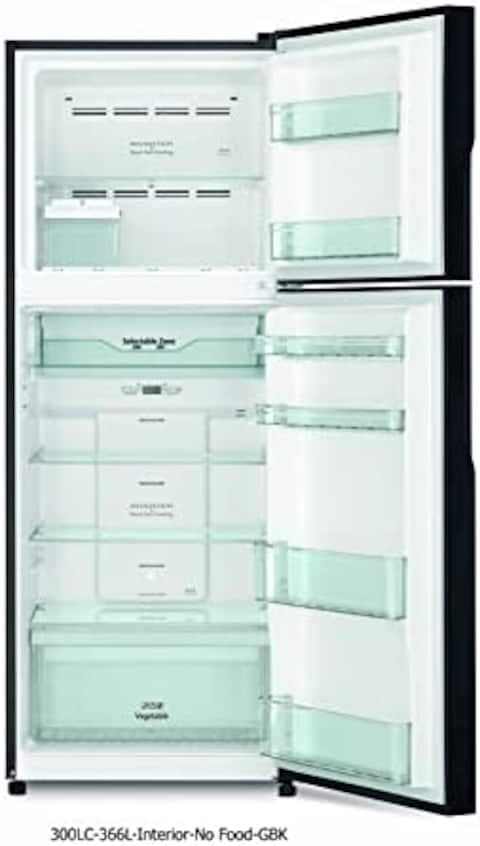 Hitachi 366L Net Capacity Top Mount Inverter Refrigerator, Platinum Silver, RVX505PUK9KPSV