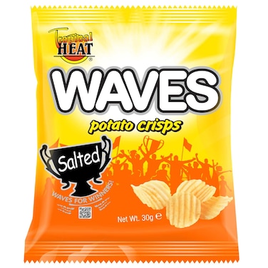 Tropical Heat Snacks Waves Potato Salted Crisps  30G