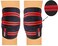Max Strength Max Strength Knee Wraps Weight Lifting Heavy Duty Elasticated Knee Support Straps Velcro Closure Home Gym Training Workout