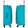 Eminent Unisex Soft Travel Bag Trolley Luggage Set of 3 Polyester Lightweight Expandable 4 Double Spinner Wheeled Suitcase with 3 Digit TSA lock E788 Green