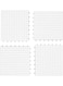 Generic 4 Pieces Non-Slip Shower Bathroom Square Mat Assorted 30X8X30cm