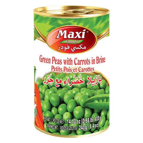 Maxi Foods Green Peas With Carrots 400g