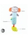 Moon Jungle Friends Soft Rattle Toy (Monkey), 18X5X8cm