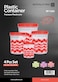 Royalford 4Pcs Plastic Container Set Multicolor
